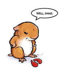 Hamster Art Prints Art Red Wombat Heartbreak - 12x16 ($14)