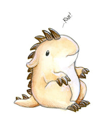 Saurian Sweethearts Prints by Ursula Vernon Art Red Wombat Hamstersaurus - 12x16 ($14)