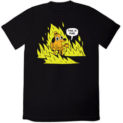 This Is Fine Shirt Shirts KC Green Black Mens/Unisex Small