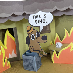This is Fine Pop-Up Card Cards KC Green