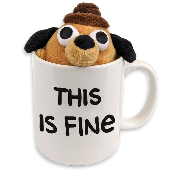 This is Fine Mug (Text Version) Liquid Holders KC Green Mug AND Mini-Dog! ($25)