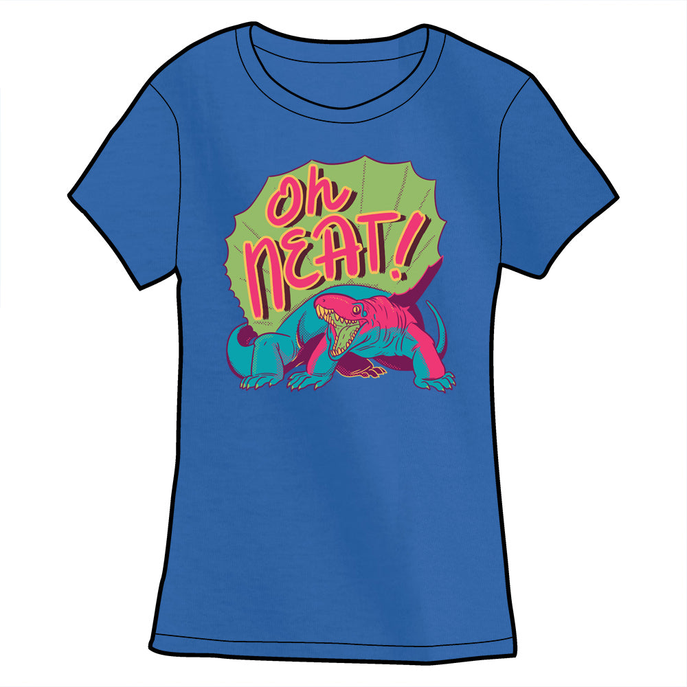 Dimetrodon Oh Neat! Shirt Shirts Kory Bing Ladies/Fitted Small Shirt Royal Blue