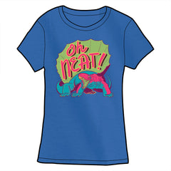 Dimetrodon Oh Neat! Shirt Shirts Kory Bing Ladies/Fitted Small Shirt Royal Blue