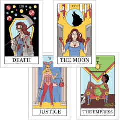 School Hard Tarot Prints Art Kate Leth All Four!