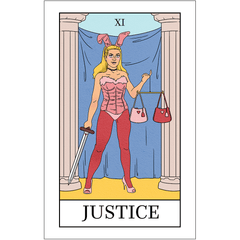 School Hard Tarot Prints Art Kate Leth Justice