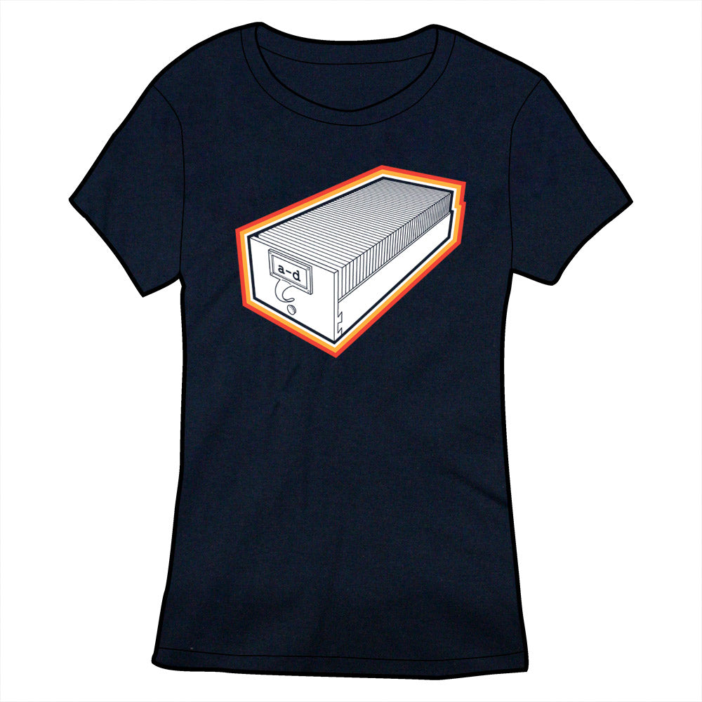 Card Catalog Shirt Shirts Library Comic Ladies Small