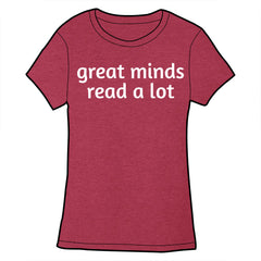 Great Minds Read a Lot Shirt Shirts Library Comic Ladies Small