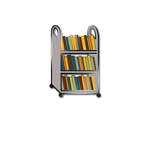 Library Comic Enamel Pins Pins and Patches Library Comic Book Cart