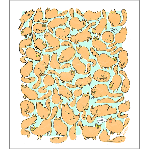 Many Linneys Print Art Lucy Knisley