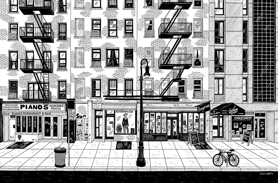 Cityscape Prints Art Julia Wertz Ludlow - 19x13