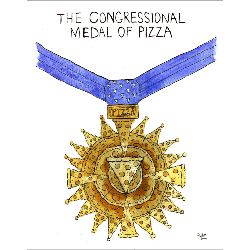 Phil McAndrew 11x14 Inch Prints Art Phil McAndrew Pizza Medal