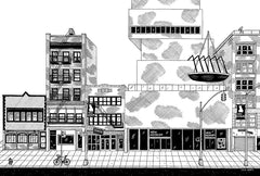 Cityscape Prints Art Julia Wertz New Museum Bowery - 18x12