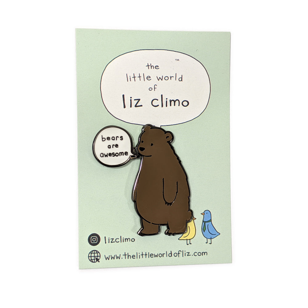 Bears Are Awesome Pin Pins and Patches Liz Climo