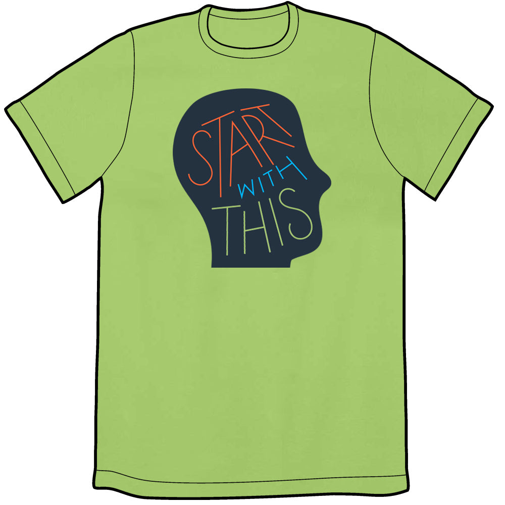 Start With This Logo Tee - Green Shirts Start With This Unisex Small Shirt