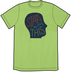 Start With This Logo Tee - Green Shirts Start With This Unisex Small Shirt