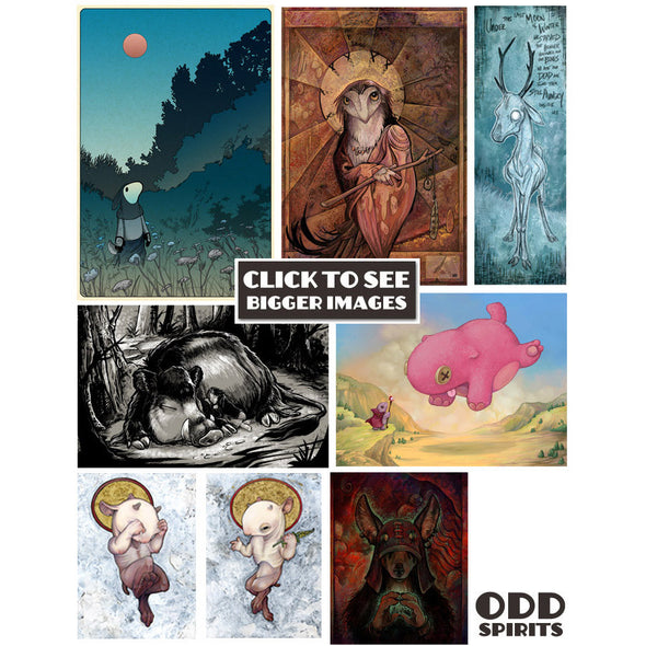 Odd Spirits Prints Art Red Wombat