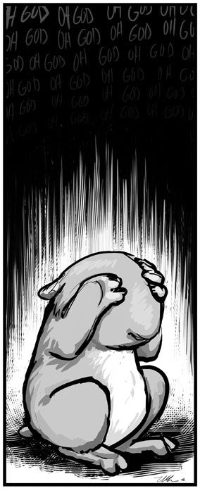 Hamster Art Prints Art Red Wombat Overwhelmed - 11x17 ($14)