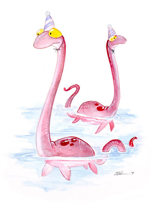 Saurian Sweethearts Prints by Ursula Vernon Art Red Wombat Partyplesi - 12x16 ($14)