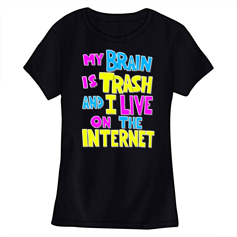 My Brain is Trash Shirt Shirts Jeph Jacques Fitted Small Shirt