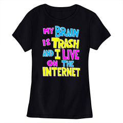 My Brain is Trash Shirt Shirts Jeph Jacques Fitted Small Shirt