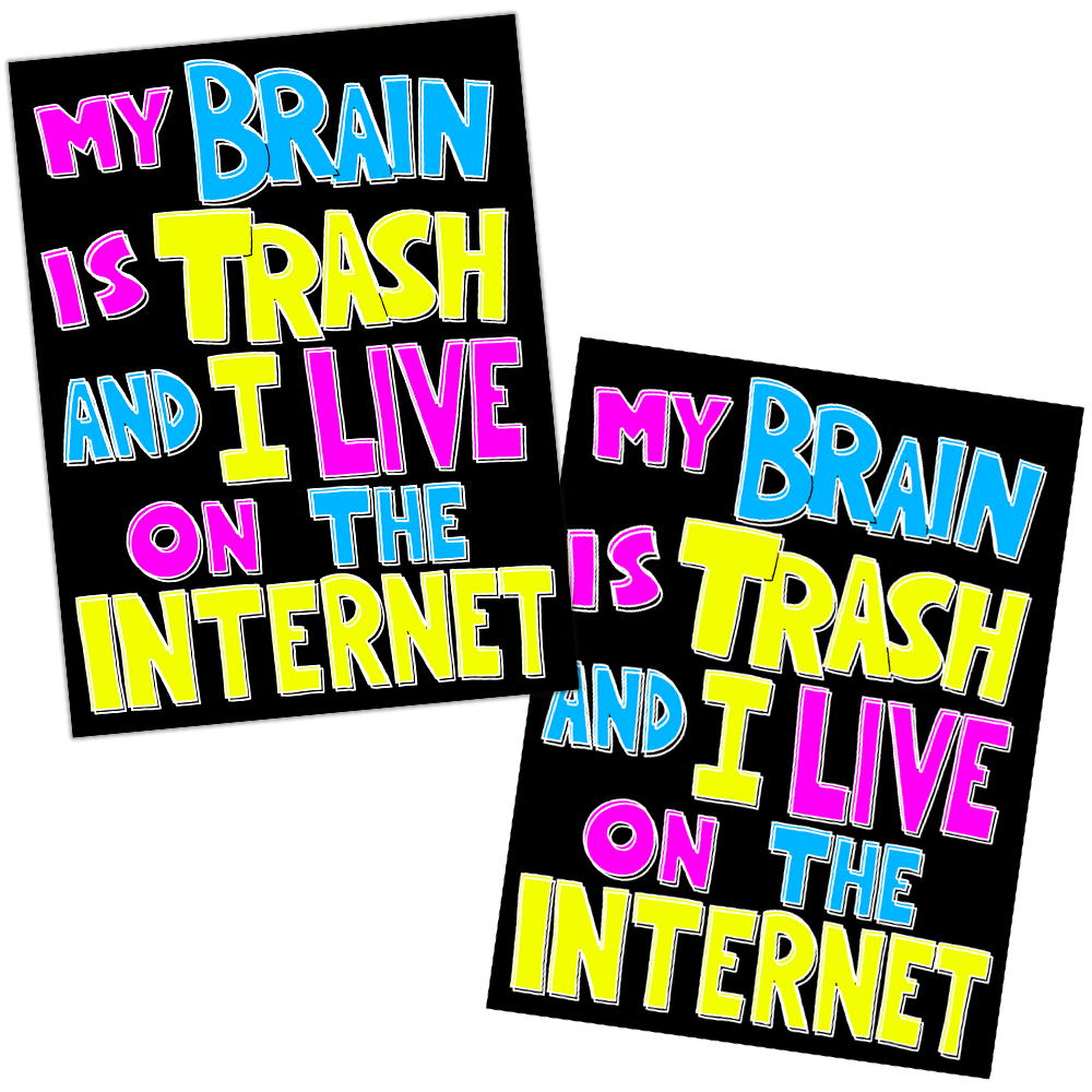 Trash Brain Sticker 2-Pack Stickers Jeph Jacques