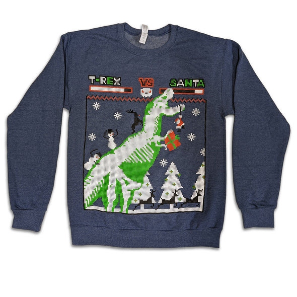 T-Rex Vs. Santa Sweatshirt Shirts Ryan North