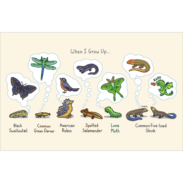 When I Grow Up Print Art Bird and Moon