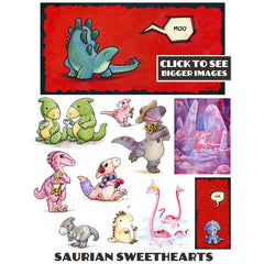 Saurian Sweethearts Prints by Ursula Vernon Art Red Wombat