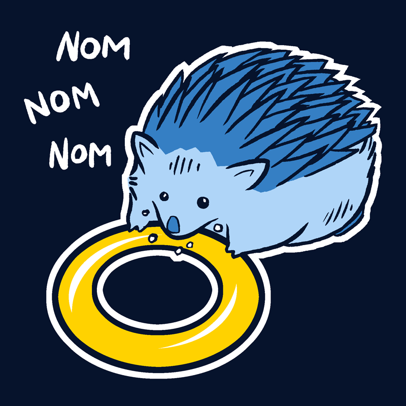 Hungry Blue Hedgehog Shirt Shirts Sam Logan