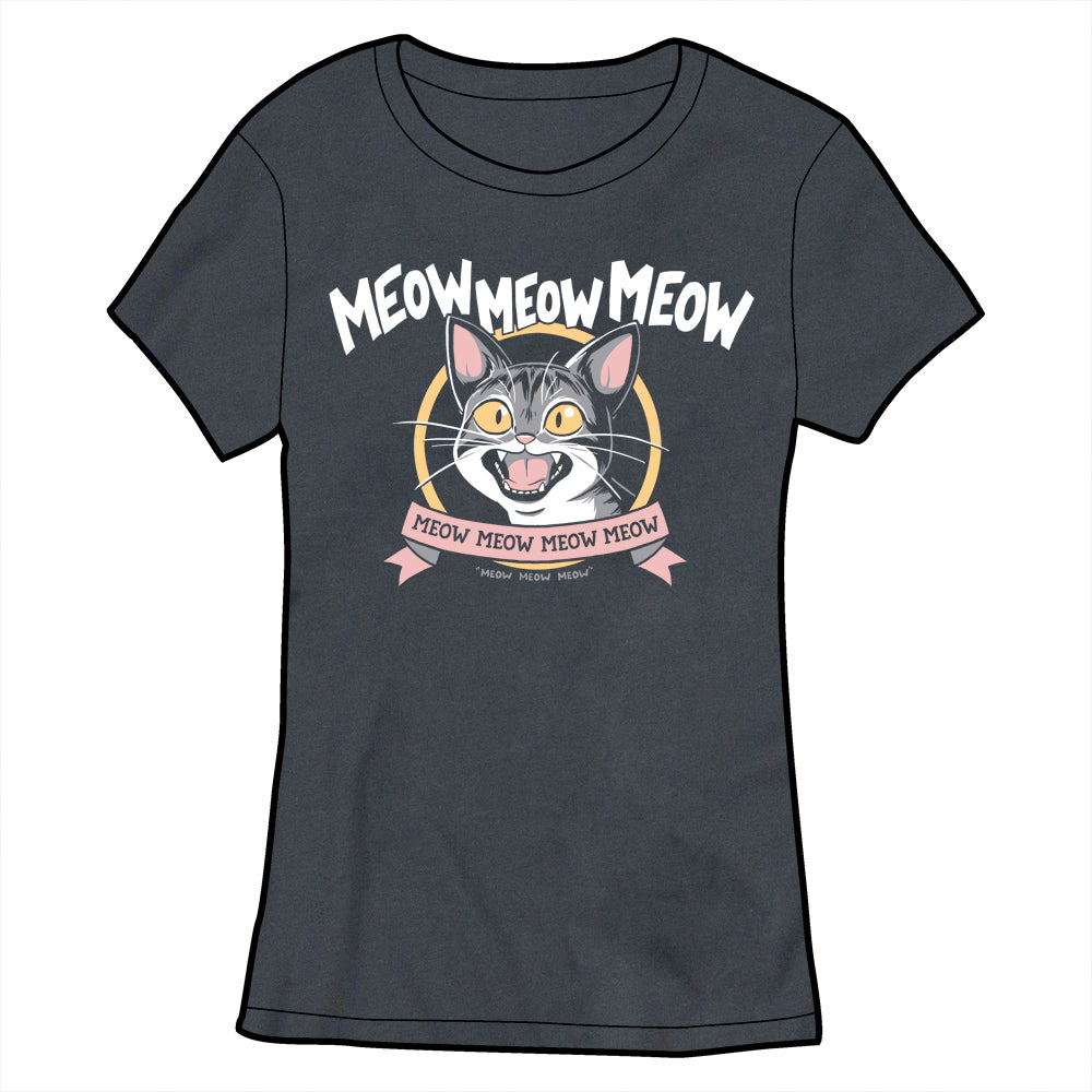 Meow Meow Meow Shirt Shirts Sam Logan Meow Meow Meow Ladies Small