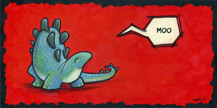 Saurian Sweethearts Prints by Ursula Vernon Art Red Wombat Stegomoo - 17x11 ($14)