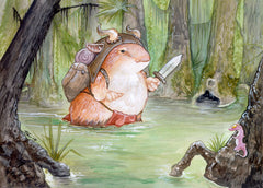 Hamster Art Prints Art Red Wombat Swamp - 12x16 ($14)