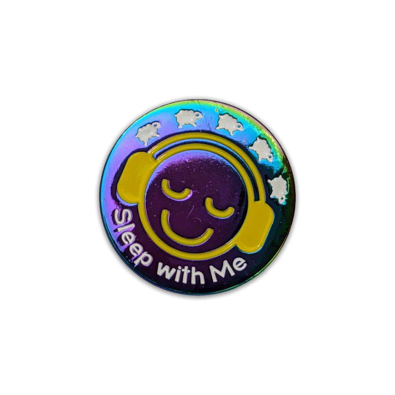 Sleep With Me Logo Rainbow Enamel PIn Pins and Patches Welcome to Night Vale
