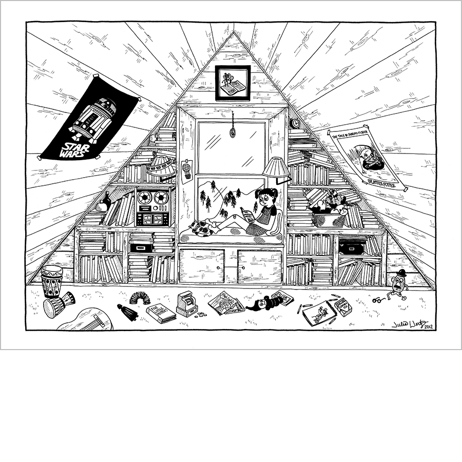 Julia Wertz Comic Prints Art Julia Wertz The Attic - 12x16