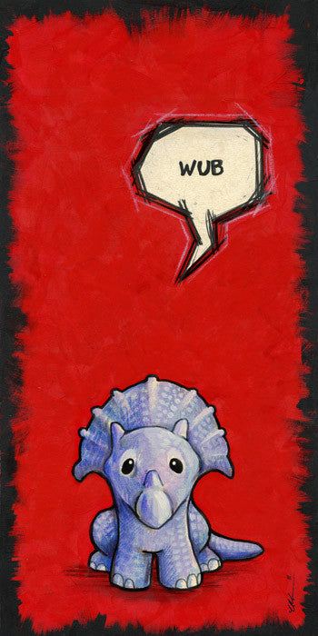 Saurian Sweethearts Prints by Ursula Vernon Art Red Wombat Tricerawub - 11x17 ($14)