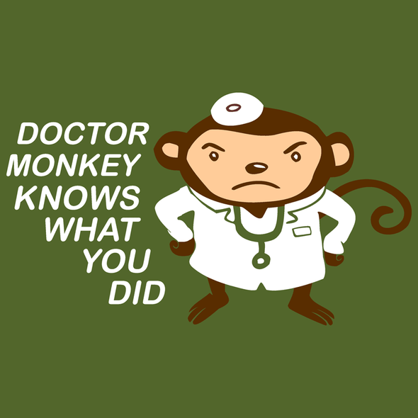 Doctor Monkey Knows T-Shirt Shirts Jeffrey Rowland